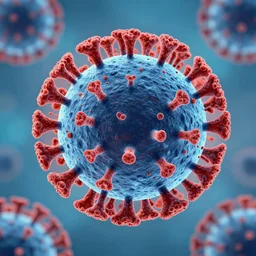medical illustration of coronavirus,