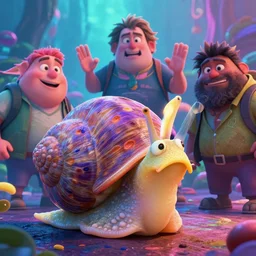 a badass photo of warp snail in psychedelic adventure movie by nuri iyem, james gurney, james jean, greg rutkowski, anato finnstark. pixar. hyper detailed, 5 0 mm, award winning photography, perfect faces