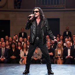 Frank Zappa performs the role of Richard III in award-winning modern production of Shakespeare in front of a live audience