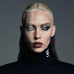 portrait of fka twigs in the style of roberto ferri