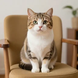 a redwall adorable kitty sitting in a chair