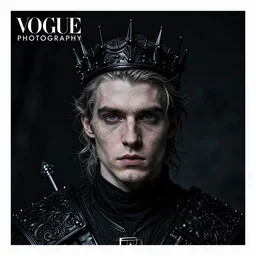 the portrait of hunter schafer in black wax crown by caleb deschanel, dark fantasy, witcher, award winning photo, vogue photography, anamorphic lens, masterpiece, 8 k