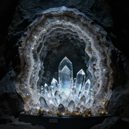 crystal geode,  dramatic lighting, cinematic, establishing shot, extremely high detail, photo realistic, cinematic lighting, post processed, concept art, artstation, matte painting, style by eddie mendoza, raphael lacoste, alex ross