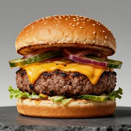 juicy beef burger, by hr giger