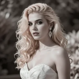 a portrait of an elegant lady, infrared
