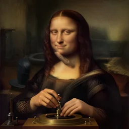 intricate, wlop, smooth, portrait of a man building a machine, elegant, by ( leonardo da vinci ), detailed facial expression, detailed surroundings, artstation, intense emotion, centered, concept art, illustration, highly detailed, sharp focus, digital painting