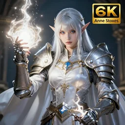 holy cleric warrior with light powers, artgerm, anne stokes, highly detailed, 8 k, hdr, close up, smooth, sharp focus, high resolution, award - winning photo