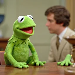 kermit the frog teached general relativity, 1978 photo