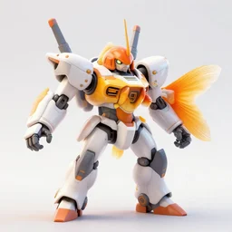 a goldfish piloting a mecha suit