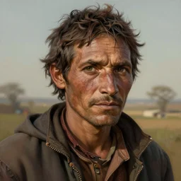 celtic farmer, close - up portrait, poor, intricate, elegant, volumetric lighting, scenery, digital painting, highly detailed, artstation, sharp focus, illustration, concept art, ruan jia, steve mccurry