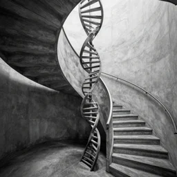 a spiral dna staircase, mc escher