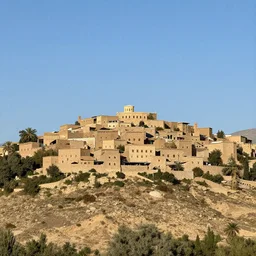 old Moroccan village on top of a mountain