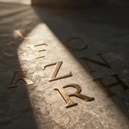 several letters of the alphabet on the floor