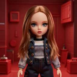 cara delevingne as a mark ryden doll, detailed digital art, trending on artstation, depth of field, detailed and intricate red square environment, 8 k resolution, hyperrealistic, octane render