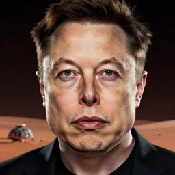 elon musk as the president of the mars colony, concept art, detailed face, fantasy, highly detailed, cinematic lighting, digital art painting by greg rutkowski