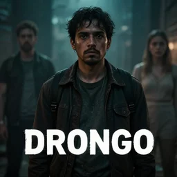 title card for a netflix show called drongo,