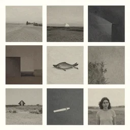collage artwork, muted colors, by batia sutter