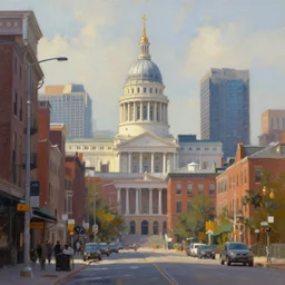 city of boston, painted by rubens, digital painting, 4 k