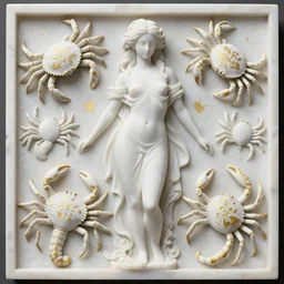 symmetry, white marble, white marble bas relief sculpture, white pottery with gold kintsugi, feminine shapes, crabs, spiders, scorpions, tarantulas, stunning, highly detailed, intricately detailed, art nuevo, octane, 8 k, hdr, art by hr geiger and ridley scott and alphonse mucha, trending on artstation
