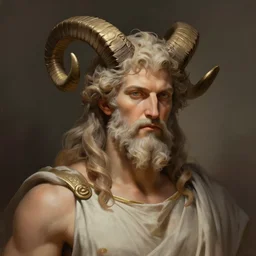 a portrait of zeus with horns, fantasy, elegant, digital painting, artstation, concept art, matte, sharp focus, illustration, art by josan gonzalez