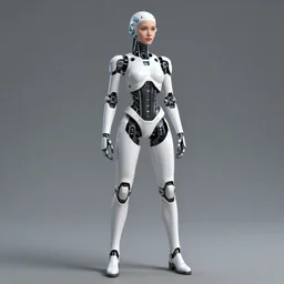 pretty futuristic female cyber robot, humanoid, fullbody art, concept art, by charlie bowater, anna dittmann, wlop, rumiko takahashi, akihiko yoshida, hyung - tae kim, alexander mcqueen, trending on artstation