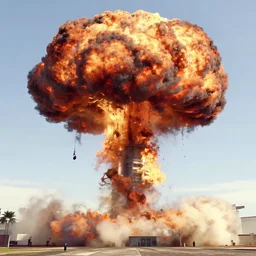 nuclear explosion, huge mushroom cloud, grand theft auto 5 screenshot