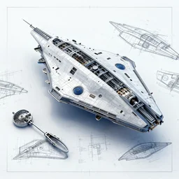 Blueprints for a spaceship-part components