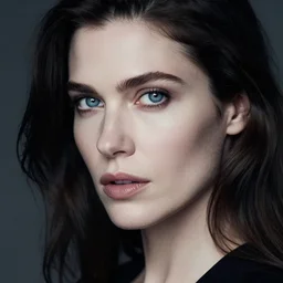 beautiful scottish woman with dark hair, pale skin and blue eyes by kilian eng