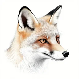a fox head by victo ngai, clean long lines, ultra detailed