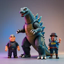hyperrealistic rendering, kaiju by art of skinner and richard corben and jeff easley, product photography, action figure, sofubi, studio lighting, colored gels