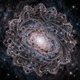 intricate hyper detailed ultra sharp stock photo, unsplash transparent fractal, galaxy in the background, intricate detail, elegant, hyper realistic, ultra detailed, octane render, volumetric cinematic lighting, 8 k post - production