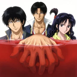 guts from berserk submerged in red water, extremely detailed, made by wlop, maxwell boas, Sakimi chan and Anato Finnstark