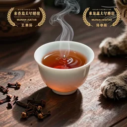 you have your cup of scalding souchong, your taper's waxen drop, your cat's paw, the clove
