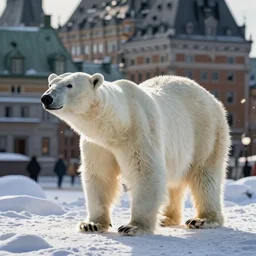 A polar bear in Quebec city