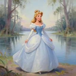 a portrait of a princess in a disney movie, backwater bayou, oil painting, pale colors, high detail, 8 k, wide angle, trending on artstation,