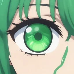 green anime eye