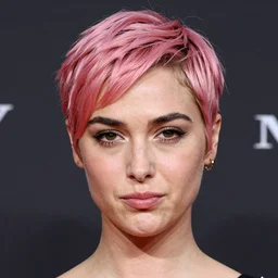portrait of a beautiful pouting 20-year-old Gal Gadot pink pixie cut hair by Mario Testino,  headshot, detailed, award winning, Sony a7R