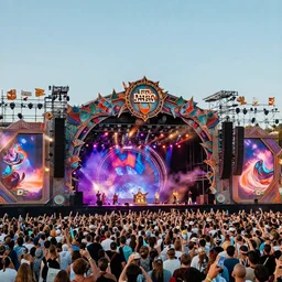 The 2030 main stage of the tomorrowland festival