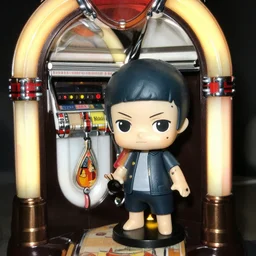 george michael as nendoroid and a jukebox, kodak film