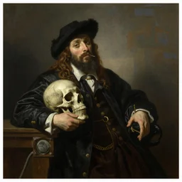 death of the money lenders, oil painting by rembrandt, futuristic