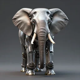 a centered portrait of a robotic elephant headed biomechanical creature by clogtwo and subjekt zero. intricate detailed sharp clean textured
