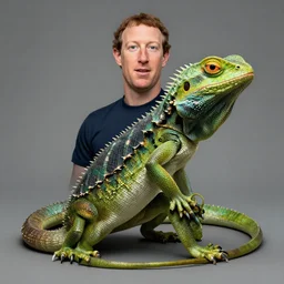 mark zuckerberg with a lizard body