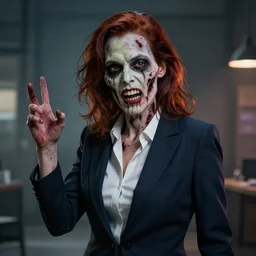 epic professional digital portrait art of zombie 👩‍💼😉,best on artstation, cgsociety, wlop, Behance, pixiv, astonishing, impressive, outstanding, epic, cinematic, stunning, gorgeous, concept artwork, much detail, much wow, masterpiece.