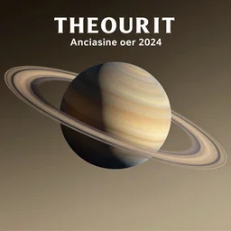 simplified graphic design poster for tourism on saturn