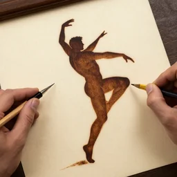 dancing man Pyrography