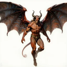 winged demon by Frank Frazetta,fantasy artwork,bold,striking,masterpiece!!!!!!!!!!!!!!!!!!!