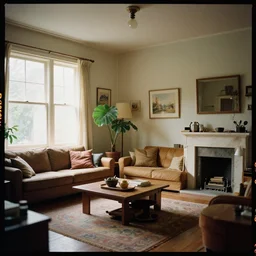 kodak portra 4 0 0, photographic and realistic 7 0's interior house, photorealistic, hyper detailed, 8 k, movie still, artstation, unreal engine,