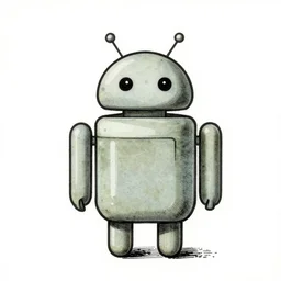 marvin the paranoid android by edward gorey, monochrome, ink on paper