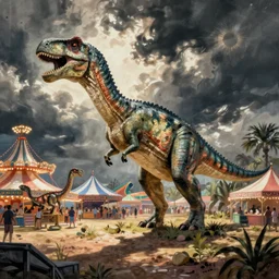 dinosaurs at the state fair, by keith haring