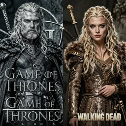 game of thrones and the walking dead mixed together, highly detailed, intricate